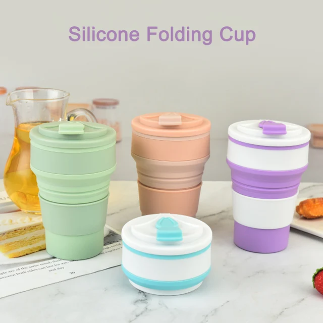 Silicone Collapsible Travel Cup Foldable Coffee Mug Travel Gift 6