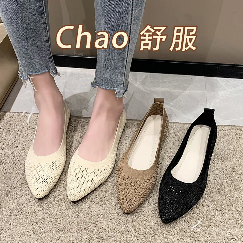 

Мокасины женские с заостренным носком, повседневные кроссовки, низкий каблук, плоская подошва, Мокасины, летнее платье, большой размер