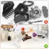 Acrylic Claw Clip Organizer 360 Degree Rotating Claw Clip Storage Rack Transparent Hair Clip Organizer Display Stand for Vanity 4