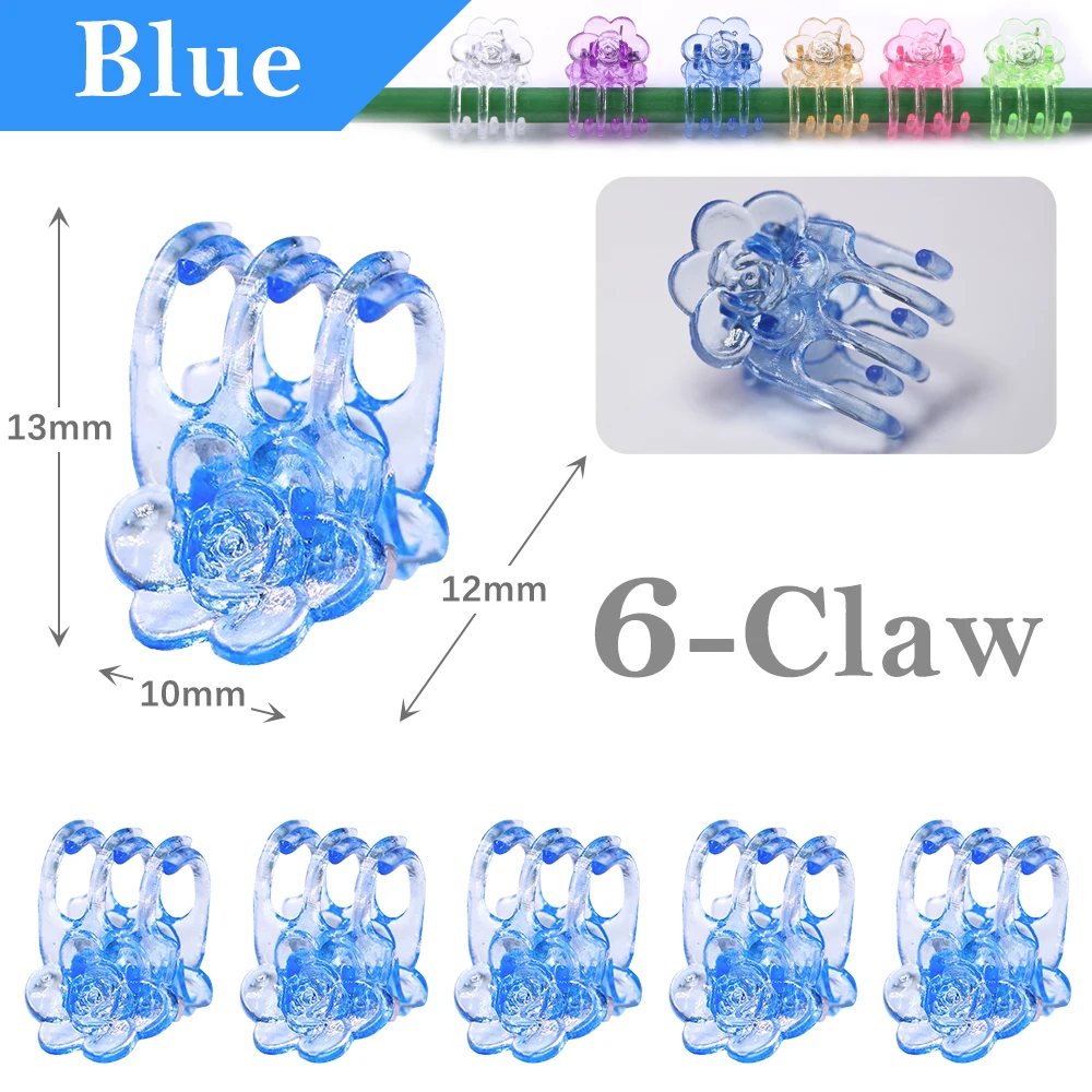 Multi-Pack 6-Color Plant Support Clips for Garden and Climbing Vines