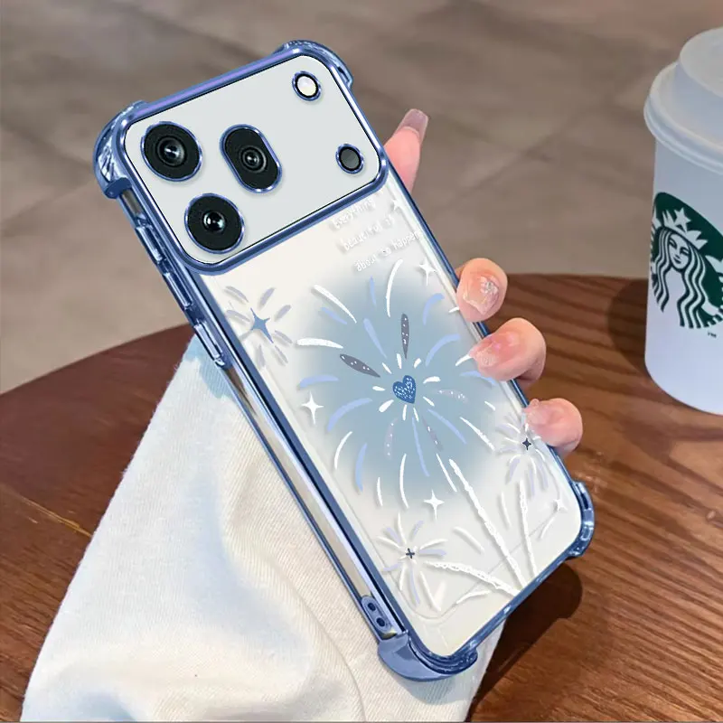 Elegant Plating Protective Cover - Flexible TPU Shockproof Design