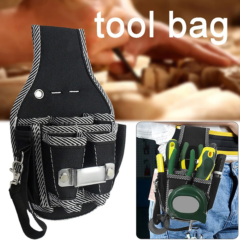 Multifunctional Tool Bag Nylon Fabric Tool Belt Screwdriver Kit Holder Tool Bag Pocket Pouch Bag Electrician Waist Pocket Case 5