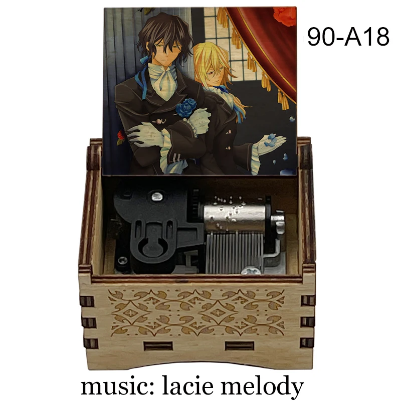 Music Box Carousel Music Box Wooden Lacie Melody Every Time You Kiss Me wind up Music Box for girlfriend girls kids wife Christmas Birthday new year Gift