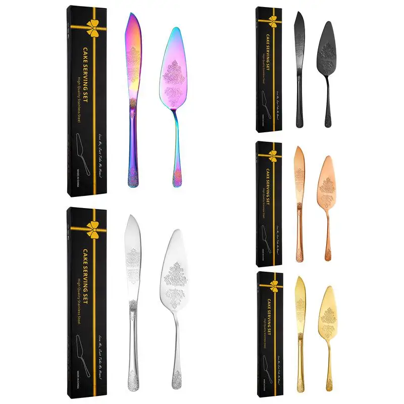 

Cake cutting Knife Shovel Set Stainless Steel Tableware Kit Cake Cutting Tools Pie Pizza Spatula Wedding Birthday Party Supplies