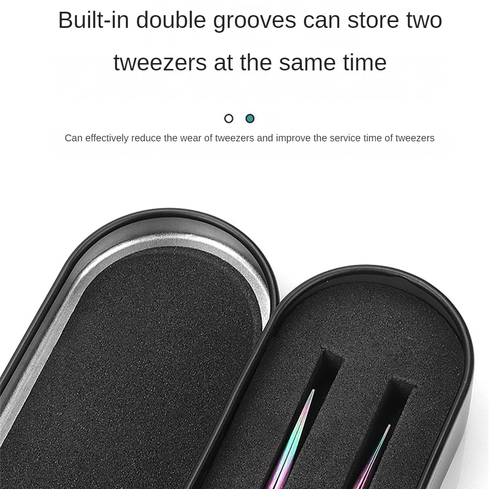 Eyelash Tweezer Storage Box Lash Extension Supplies Tweezers Storage Box Pencil Cases Portable Eyelash Eyebrow Tweezers Case 3