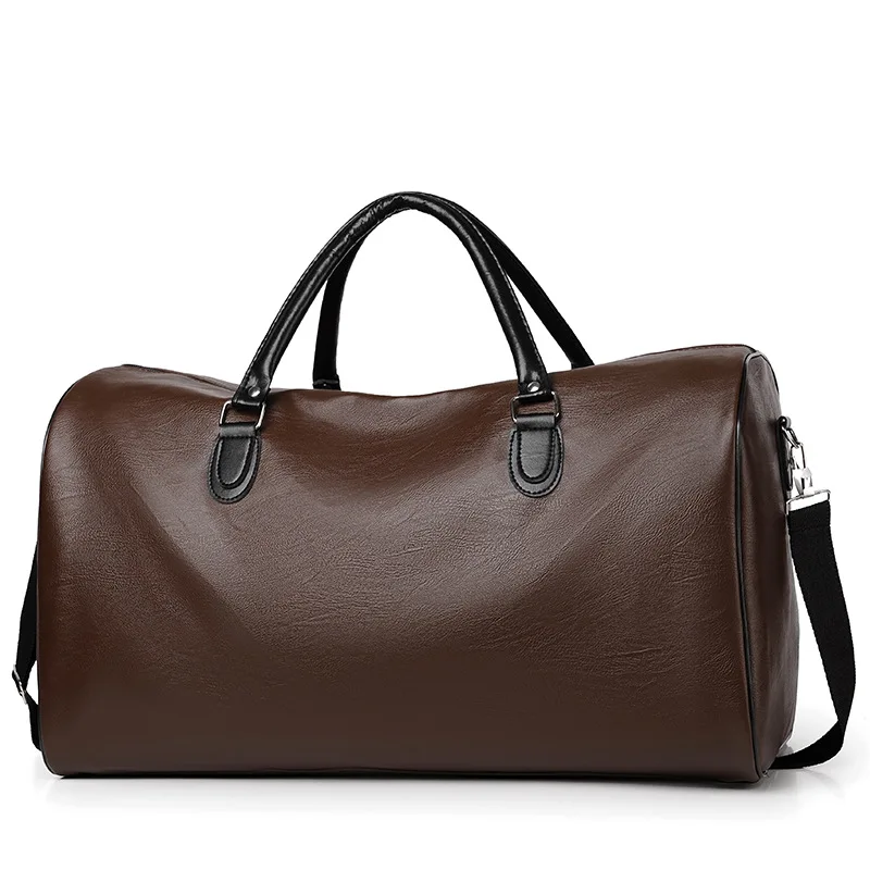 

Модная Дорожная сумка из искусственной кожи, вместительный чемодан для коротких поездок, портативная деловая повседневная мужская сумка, деловой дорожный мешок