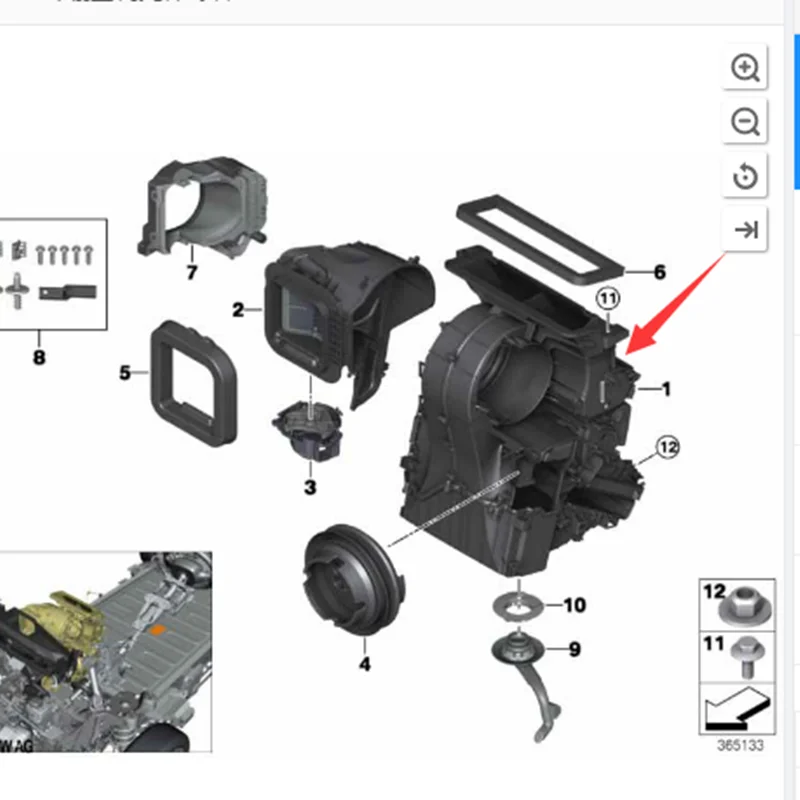 miniのエアコン部品 エアコン修理キット,bmw mini b38a b48a f49 f45 f39 f48 f57