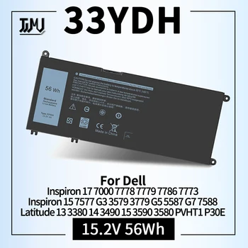 56WH 33YDH Batteria portatile per Dell Inspiron 17 7000 7778 7779 7786 7773 15 7577 G3 3579 3779 G5 5587 G7 7588 Latitude 13 3380 14 3490 15 3590 3580 PVHT1 P30E  81PF3 081PF3