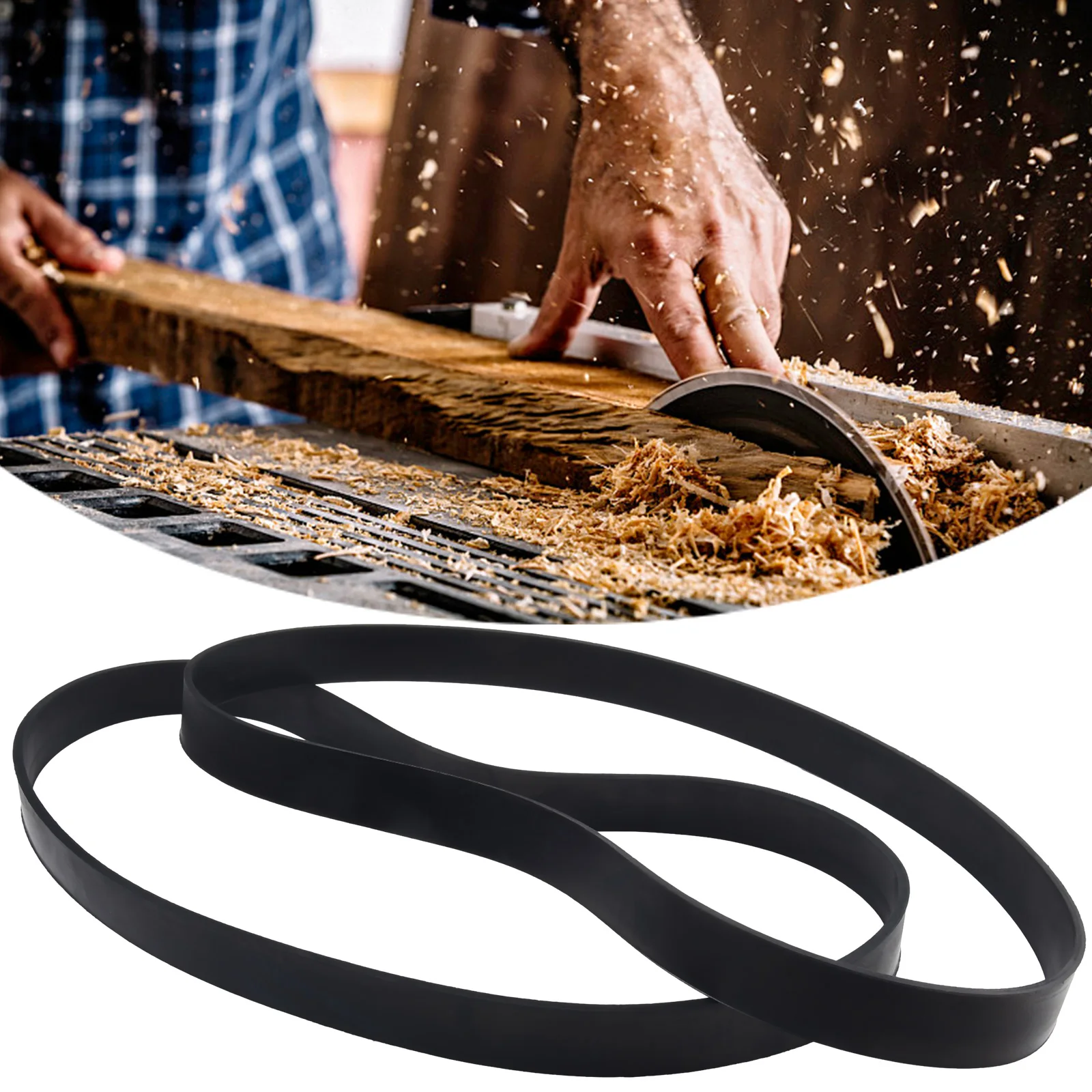 

2Pcs Woodworking Band Saw Wheel Rubber Band Anti-slip And Anti-noise Rubber Ring 8-14Inch Saw Scroll Wheel Rubber Rings Tools