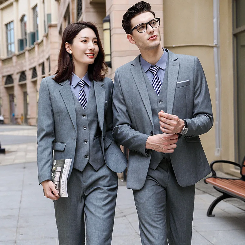 2023 New Fashionable Suit Coat Men and Women Suit Jacket Long Sleeve Suit Set Autumn and Winter Business Dress Business Attire