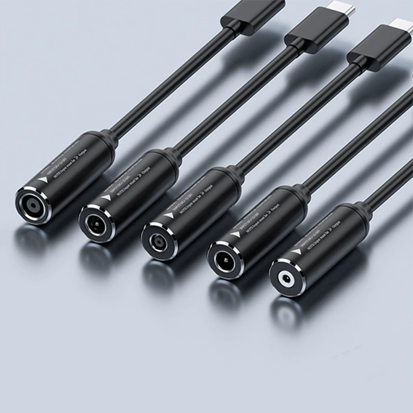 USB C 남성에서 DC 전원 여성 변환기 65W 타입-C 노트북 DC 어댑터 케이블 PD 고속 충전 케이블 레노버 ASUS 화웨이 삼성용