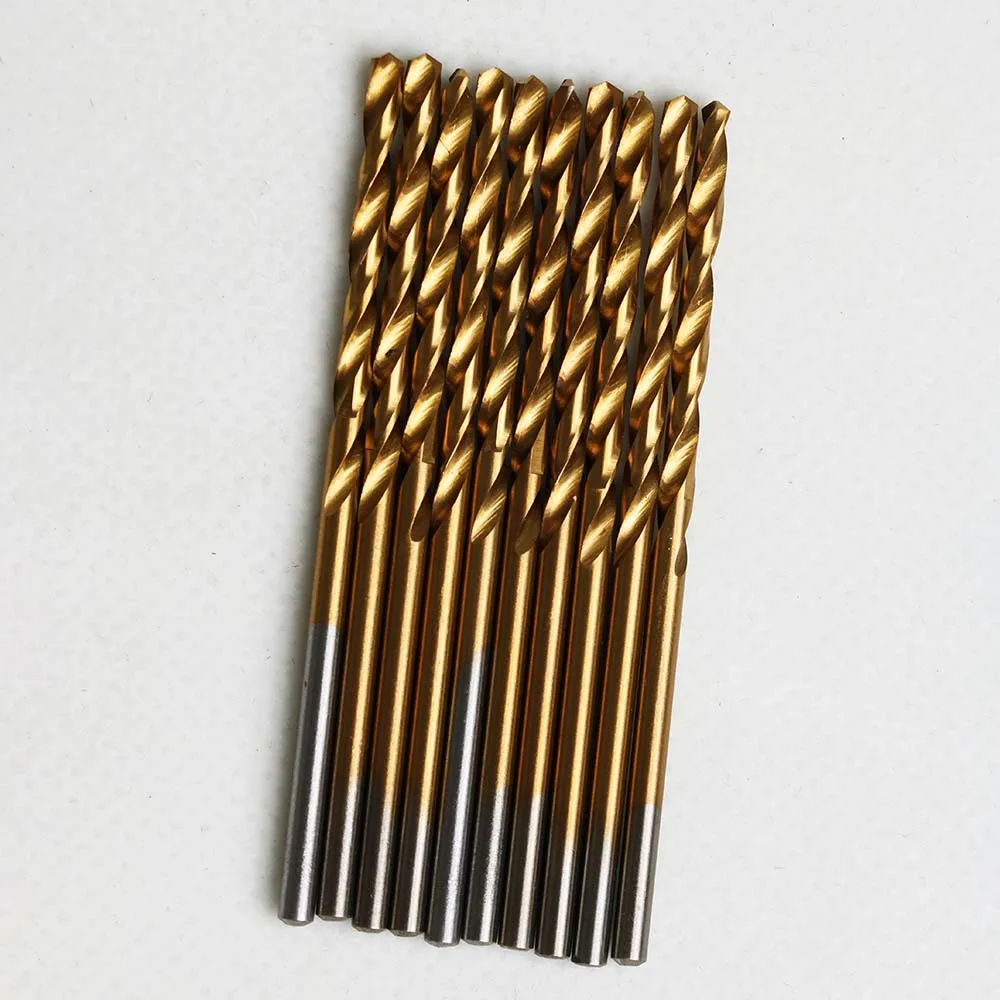10PCS Drill Bit Set High Speed Steel Twist Drill Set Metal Punching Tool WoodworkingTools 1-10MM drill bit set