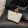 Women Cosmetic Bag Padded Quilted Makeup Storage Bag Large Capacity Makeup Organizer Bag Solid Color Travel Cosmetic Bag 2