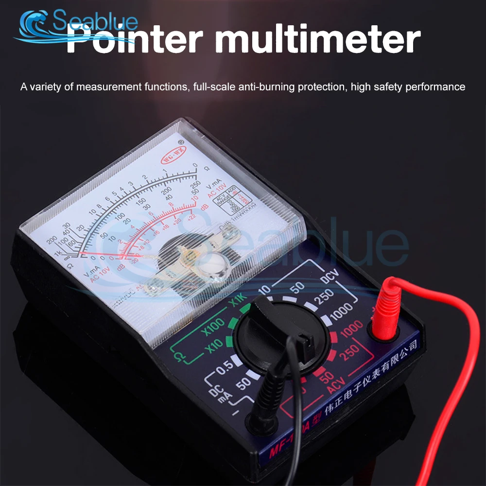 Analog Multimeter MF-110A Electric Analog Multimeter Multitester Portable Voltmeter Ammeter AC / DC Voltage Current OHM Multi Meter Tester 1PCS