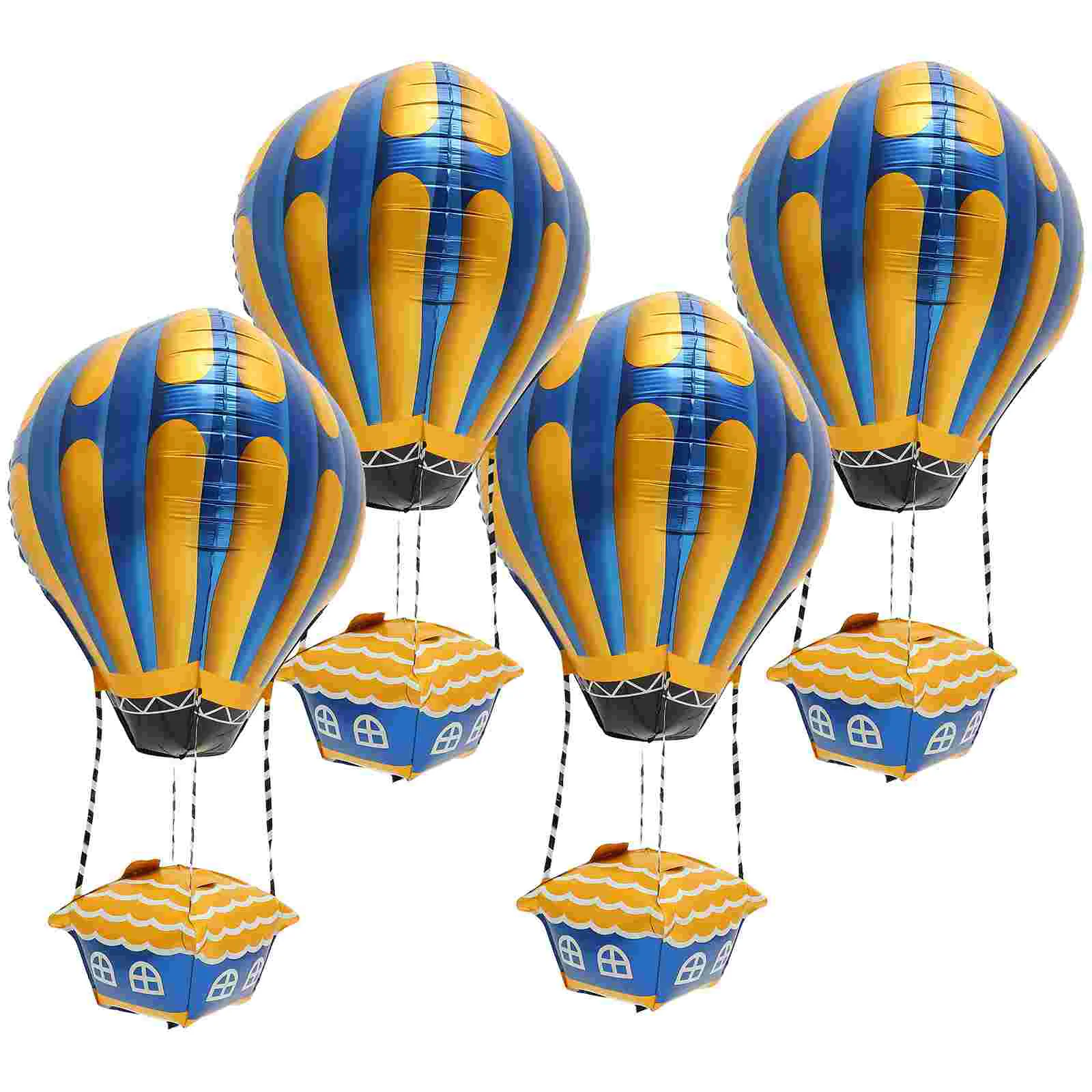 

4 Pcs Hot Air Balloon Balloons Party Supplies Aluminum Film Foil Baby Shower Decorations Child