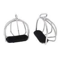 1 Pair Stainless  Riding Safety Stirrups Iron for English Saddles 2