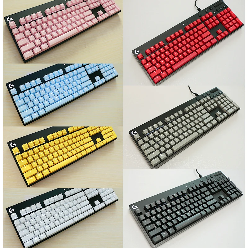 Conjunto Completo Pbt Backlit Keycaps para Teclado Logitech G610 g Pro x G512c Geado Chaves Bonés gx Switches Keycap 1 - Imagem 4