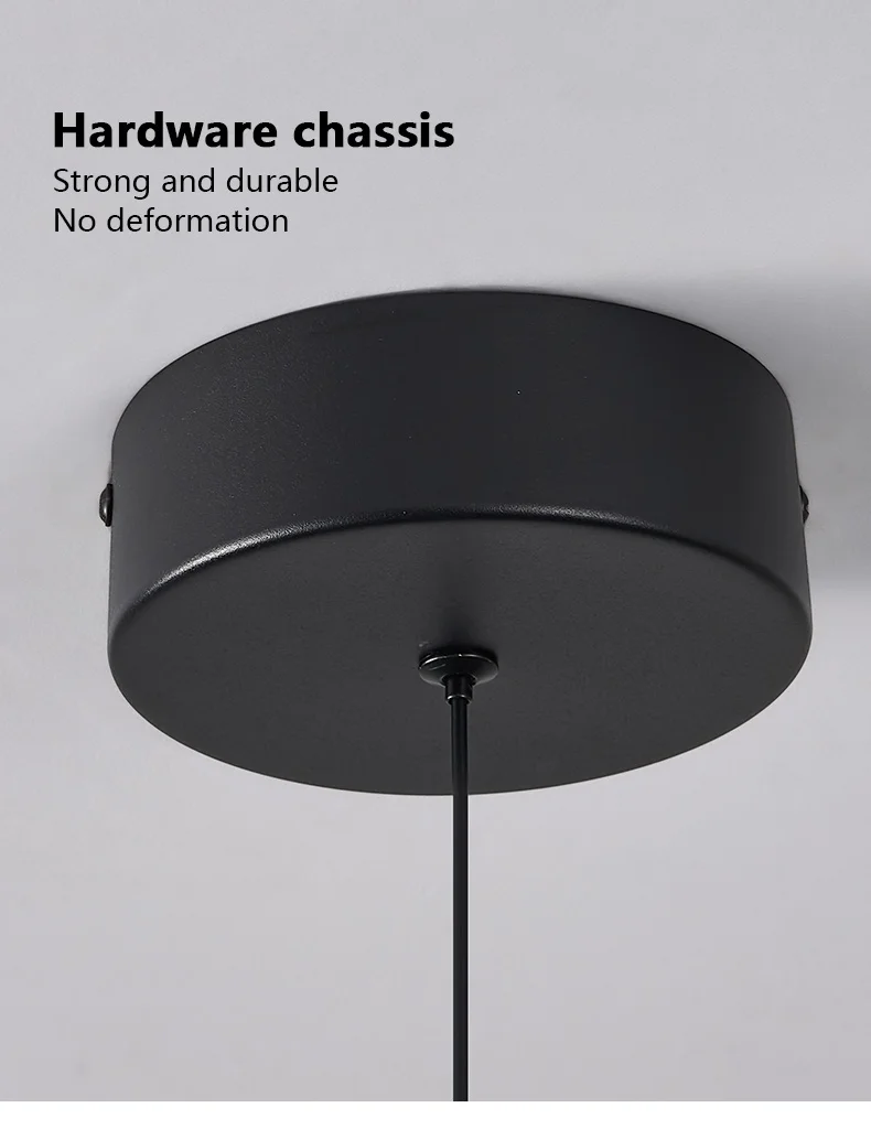 Moderne LED-Designer-Pendelleuchten, schwarz-weiße Ringe, Licht für Küche, Heimdekoration, Innentreppe, Esstischbeleuchtung – Detail 7