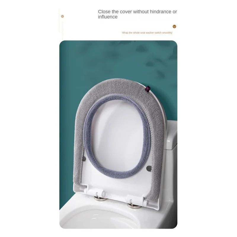 Home Thickened Toilet Seat Pad Four Seasons Universal Winter WC Seat Cover With handle Washable Cartoon Toilet mats rim Cushion 4