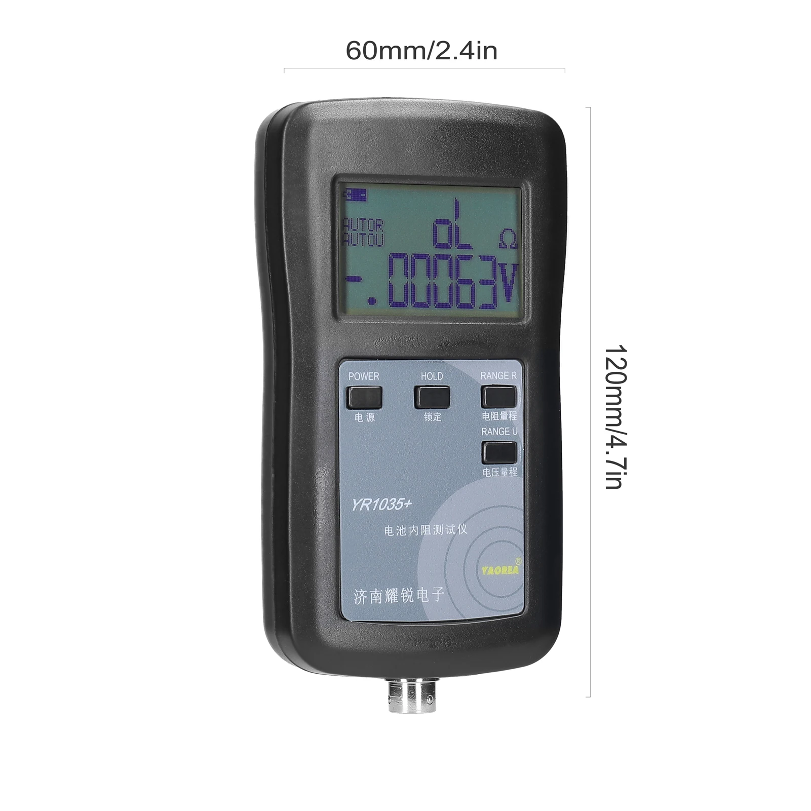 Testeur de résistance interne de la batterie du système YR1035 à 4 fils  avec écran LCD de plomb pour l'acide de plomb, l'ion lithium, le polymère  de