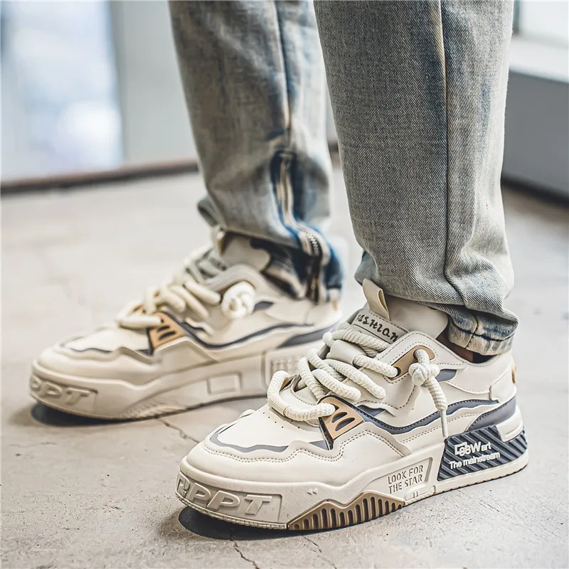 Sports Shoes Men's Thick Soled Comfortable Outdoor Walking Flat Fashion Youth