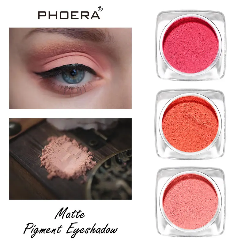 12-Color Matte Eye Shadow Powder Velvet Smooth Long Lasting Waterproof Eye Makeup Single Palette 3pcs