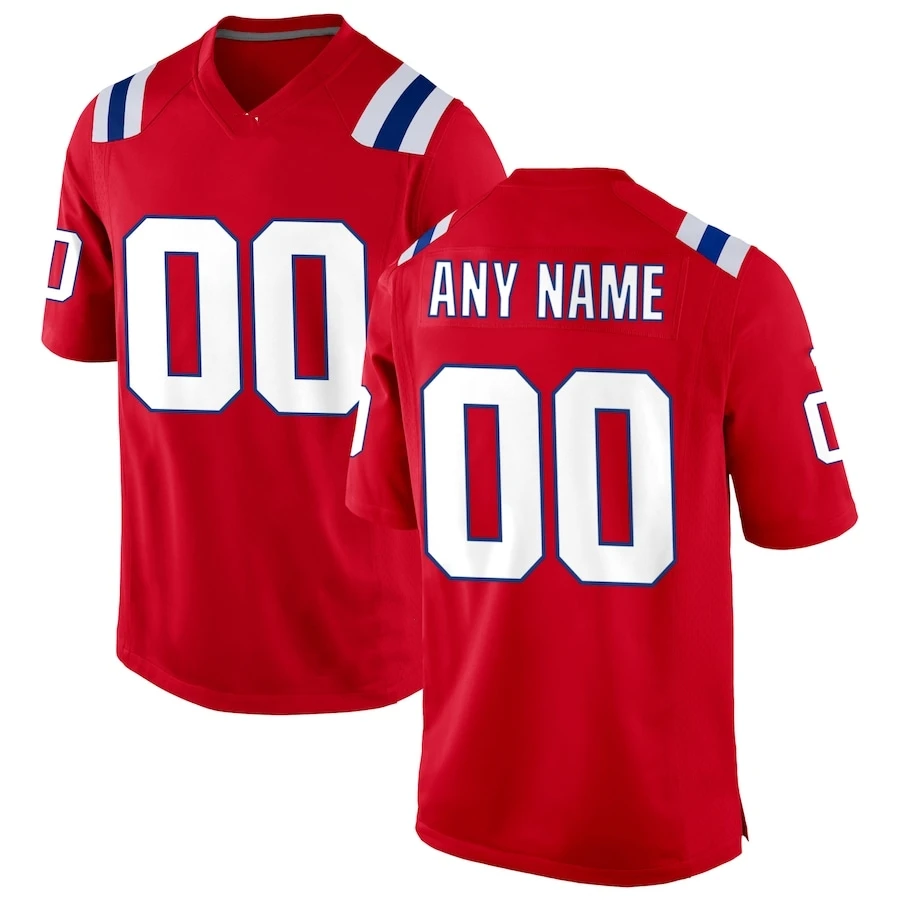 thumbnail image 1 of Camiseta de rugby personalizada de Tom Brady Drake Maye para hombres, mujeres y jóvenes, cosida en todos los tamaños de EE. UU.: S-3XL, 1 of 5