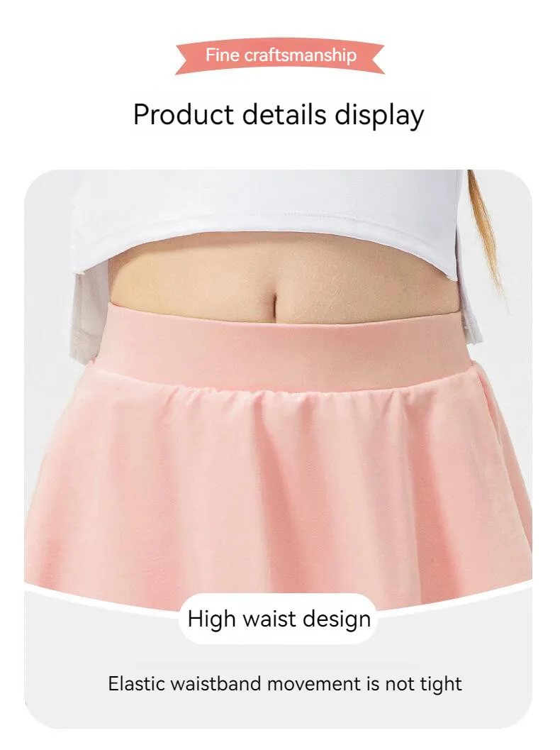 Girls Sport Skirt Children Anti-embarrassment Breathable Yoga Dance Training Running Hiking Tennis Summer Clothes for Kids 8 S691d77c72b004a7bb3b0c41319046acdk