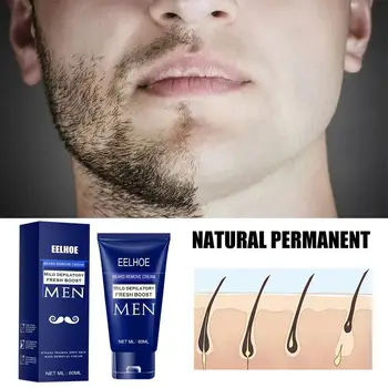 La migliore crema professionale per la depilazione della barba da uomo, inibitore permanente per la rimozione della crescita dei capelli, spray delicato, crema per la cura depilatoria della barba