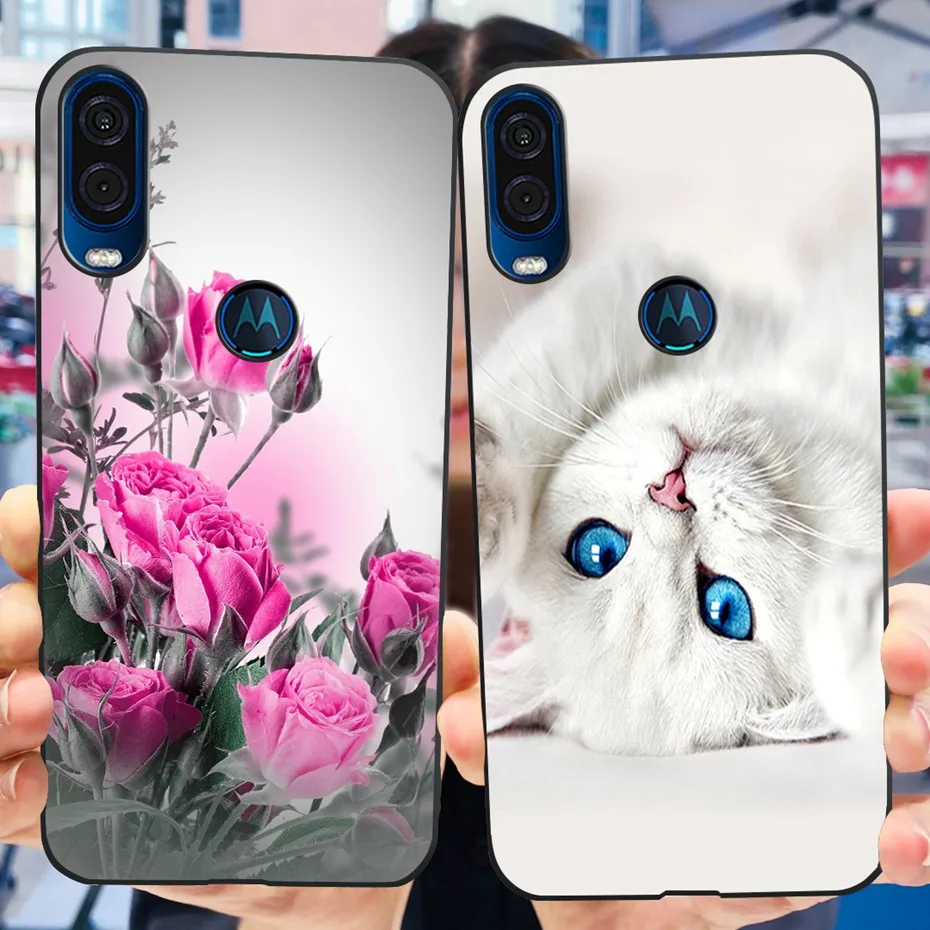 Cute Flower Cat Painted Soft Silicone Phone Case Cover