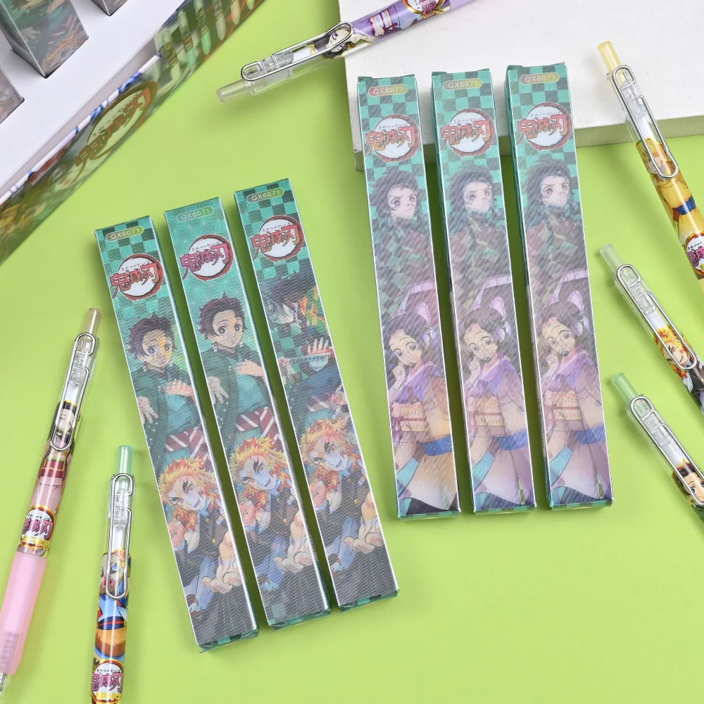 

1pcs Demon Slayer Cartoon Stationery Pen Cute Anime Figures Tanjirou Nezuko Zenitsu Inosuke Student Stationery Kids Signing Pen