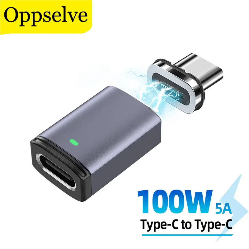 

480Mbps Magnetic USB Type-C OTG Adapter PD 100W 5A USB C Fast Charging Converter For MacBook Pro Switch Headphone Samsung Xiaomi