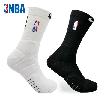 Miniso NBA 농구 양말, 두꺼운 루프, 통기성 스포츠 긴 양말, 미끄럼 방지, 라이브 운영 훈련 양말