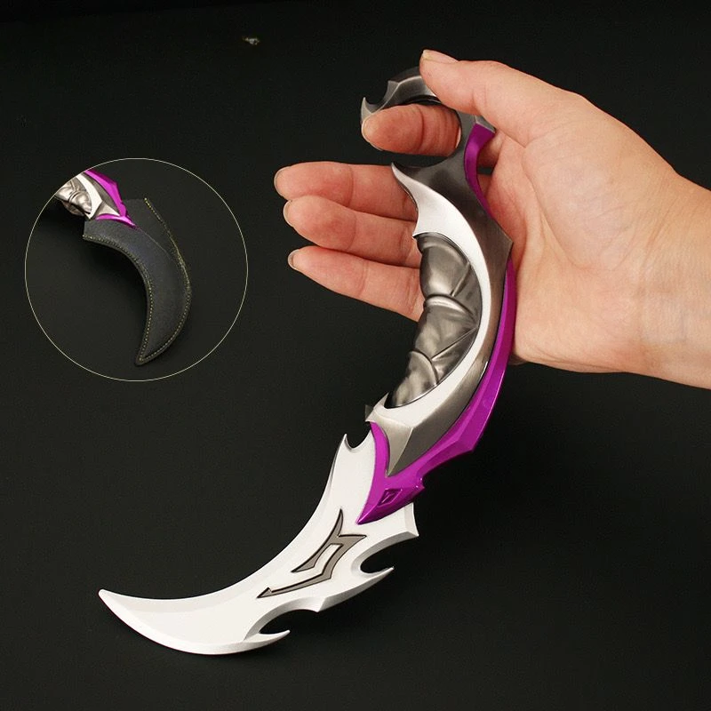 22cm Valorant Weapon Melee Reaver Karambit Knife Samurai Sword Weapon Model Game Peripheral Detachable Ornament Toys Gifts Boys 2