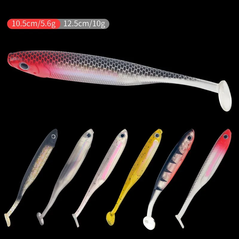 Soft bait 65mm 5.6g 125mm 10g T-Tail Soft Lure Soft worm Jigging Swimbait  Pike Bass Perch