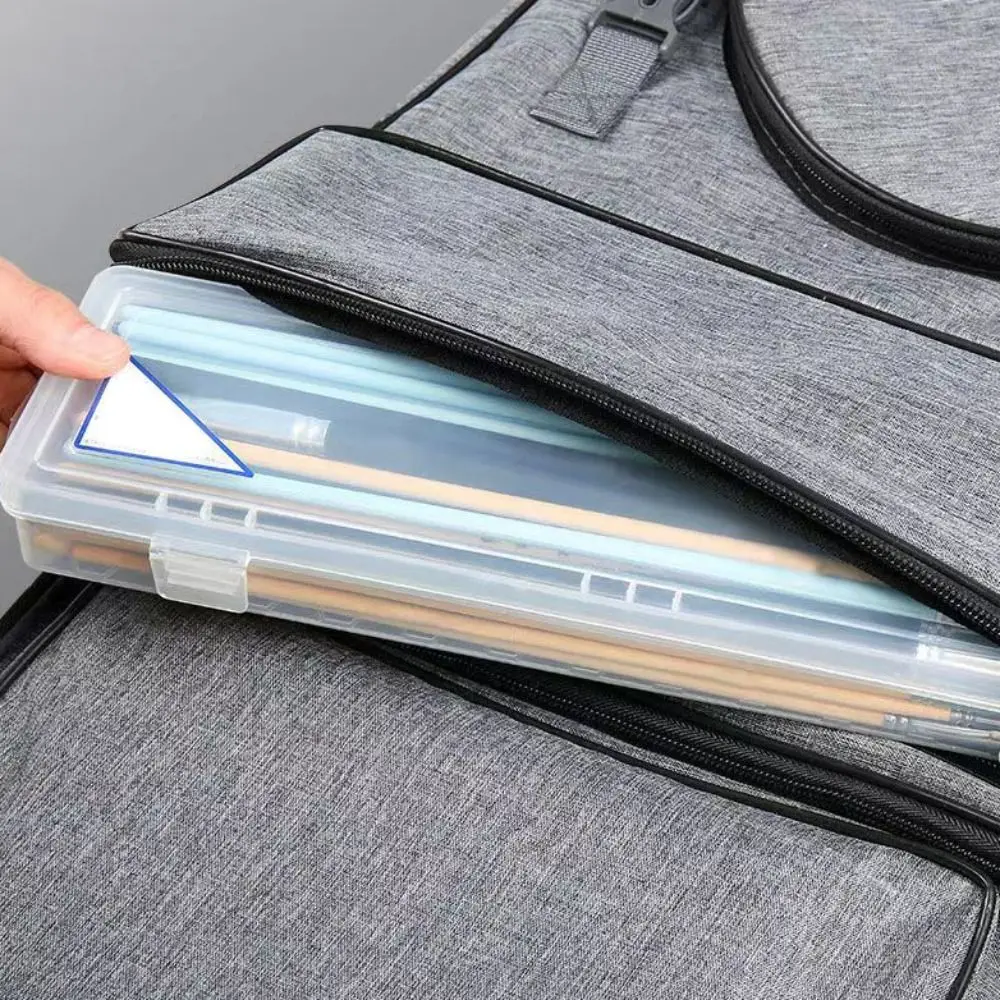 Strumenti professionali per schizzi su tela Borsa artistica Borsa per schizzi impermeabile di grande capacità Borsa da viaggio durevole per artista in tela - immagine 3