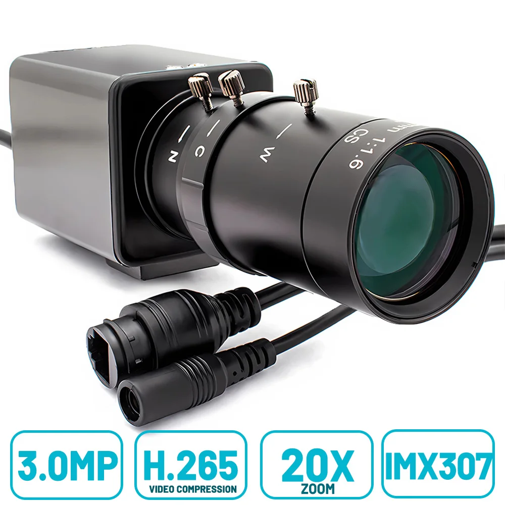 Ip Camera Monitor Rtsp 20X Zoom POE IP Camera RTMP RTSP IMX307 CMOS Industrial Metal Box With ...