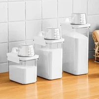 Laundry powder storage box, bathroom laundry detergent storage tank, transparent acrylic box, household necessities 1