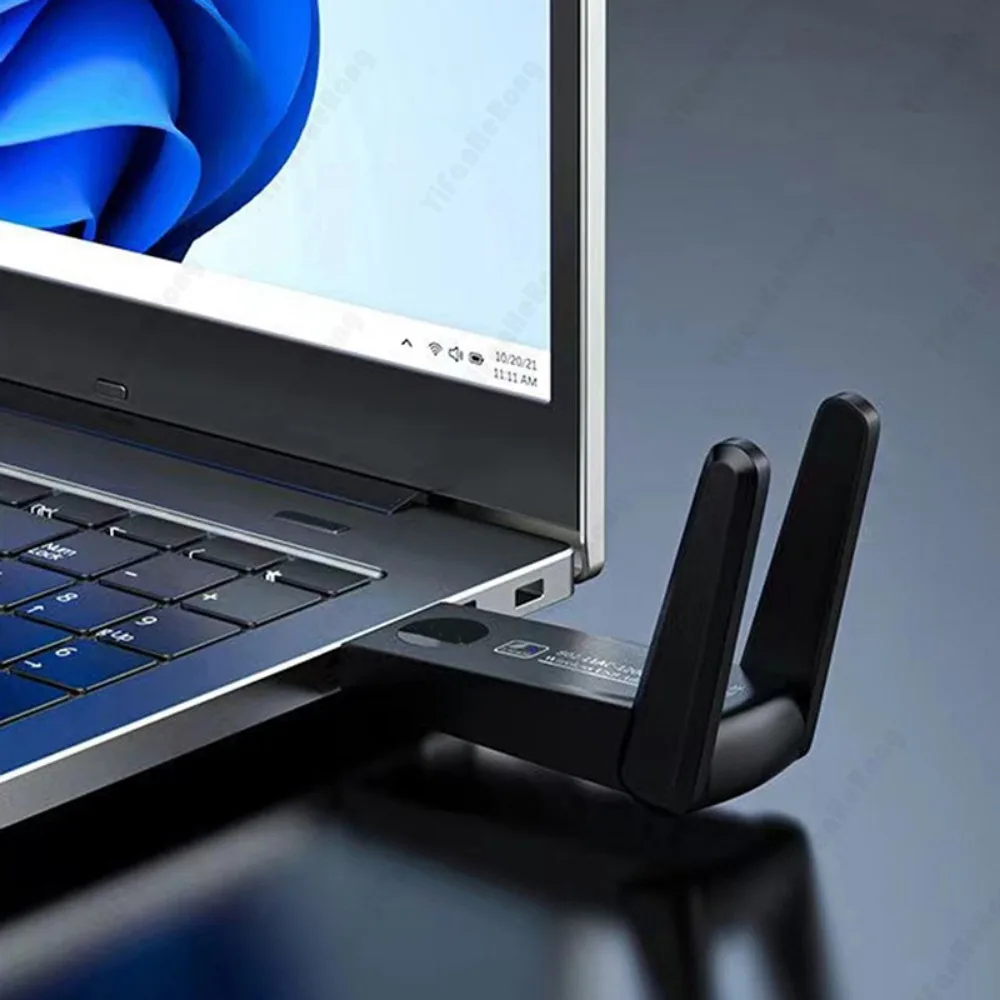 Grwiibeou 무선 USB WiFi 어댑터 1300Mbps Wifi 동글 USB 네트워크 카드 PC 데스크탑 노트북 용 듀얼 밴드 2.4G/5G 수신기