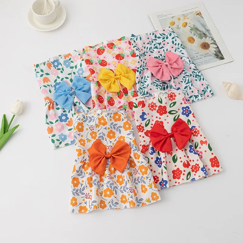 1Pcs Summer Dog Flower Princess Dress Kitty Puppy New Pet Clothes Cute Dog Skirt Summer Thin Pet Accessories Chihuahua Apparel
