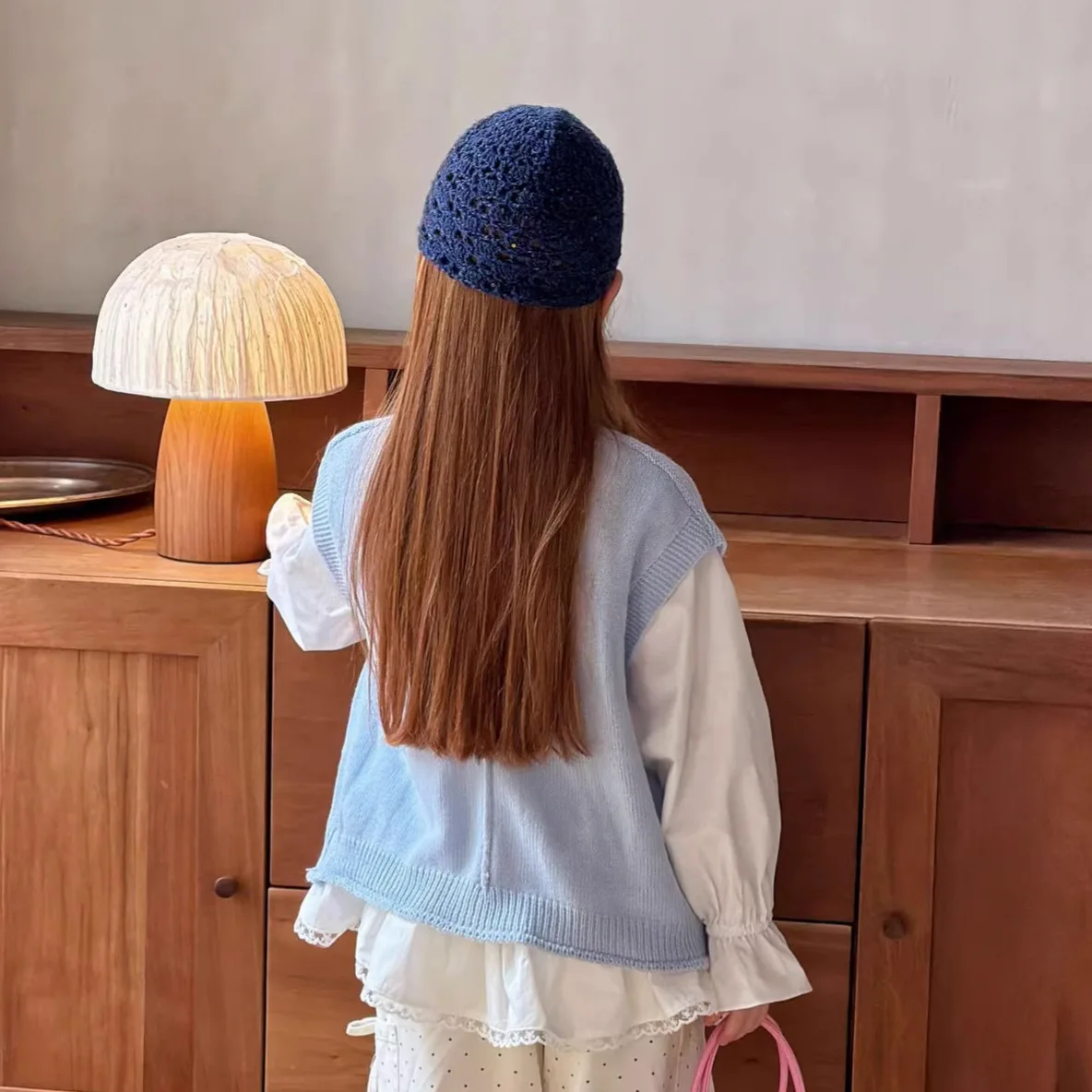 2026 봄 가을 신상 여아 한국 스타일 루즈핏 니트 탱크탑 베스트 다용도 여아 싱글 브레스티드 베스트