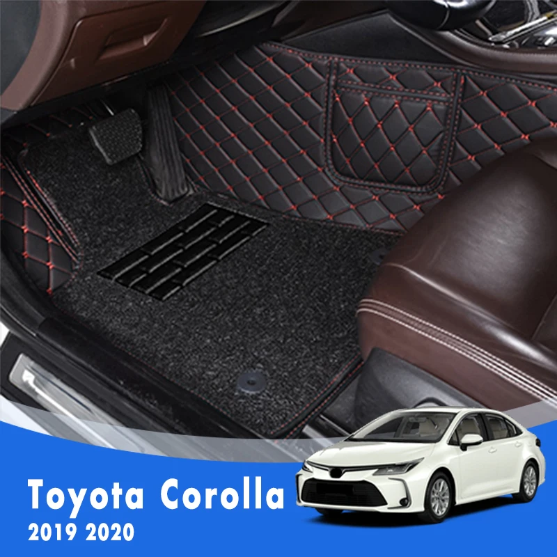 

For Toyota Corolla E210 210 2023 2022 2021 2020 2019 Luxury Double Layer Wire Loop Car Floor Mats Interiors Carpets Accessories