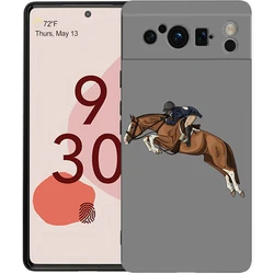 Luxury Equestrian Horse Black Soft TPU Phone Case - Pixel 9A (A1)
