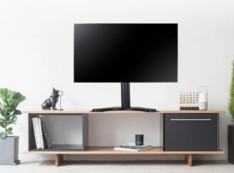 forte desktop suporte de tela de aço do monitor grande base altura ajustável