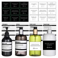 Waterproof Labels for Shower Bottles Bathroom Hand Soap Dispenser Label Stickers Bottle Label for Soap Lotion Shampoo Conditione 1