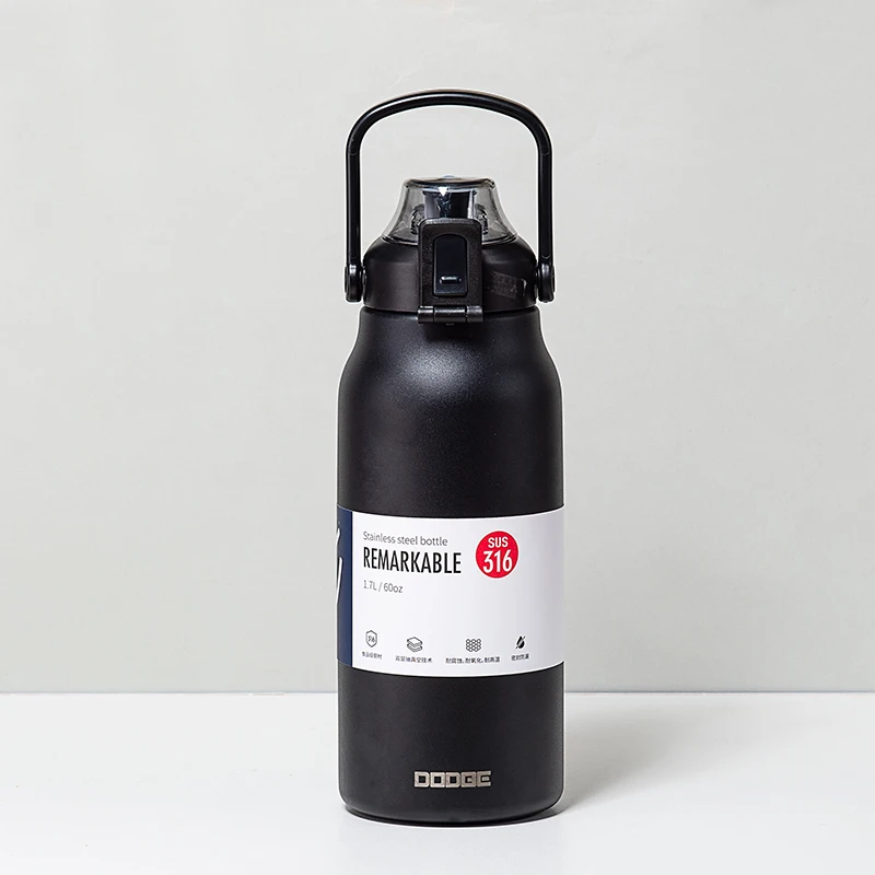 Large Capacity Stainless Steel Thermo Tumbler with Straw - Insulated Water Bottle for Hot and Cold Beverages