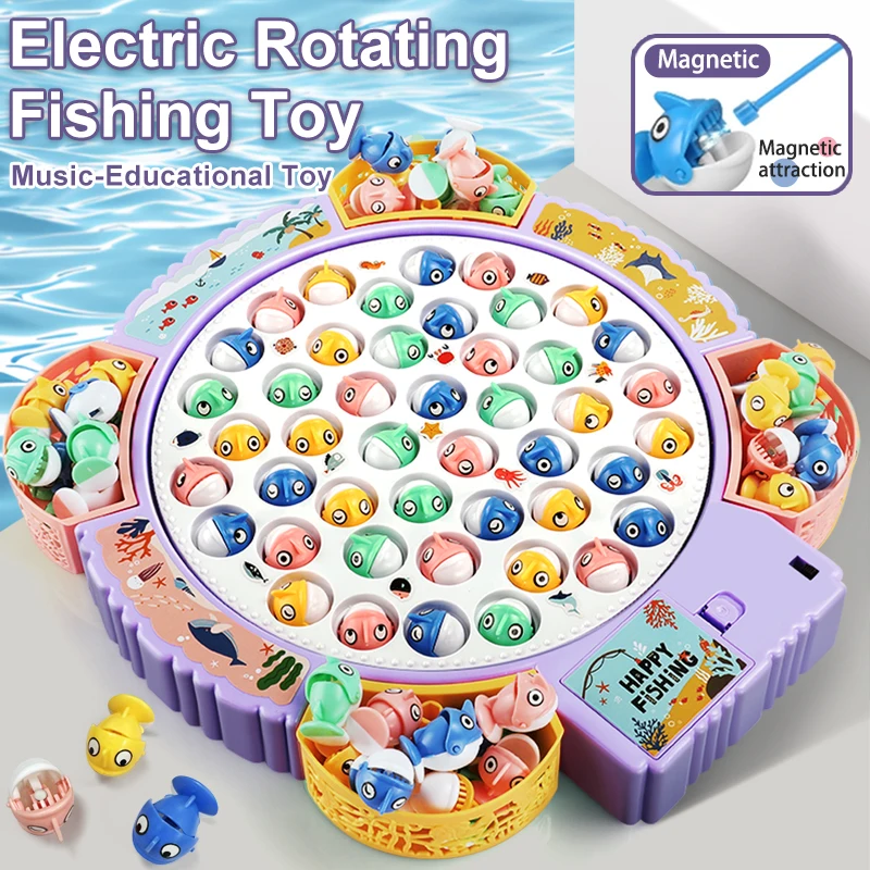 Musical Rotating Fishing Game Plate - Engaging Hand-Eye Coordination Toy