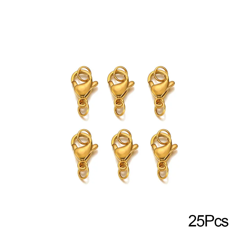 Stainless Steel Lobster Clasps Connector Extension Chains Link Jump Rings for Bracelet Necklace DIY Jewelry Making