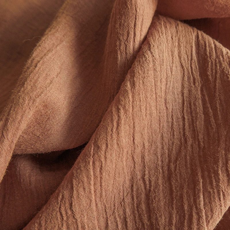 1Meter New Tencl Rami Texture Crepe Cotton Linen Dress Pants Jacket Fabric Designer Cloth