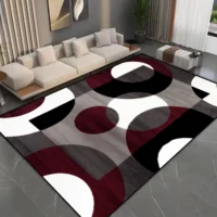 Geometric Circle Carpet for Living Room Decor Sofa Table Large Area Rugs Bedroom Anti-slip Floor Mat Bathroom Entrance Doormat 1